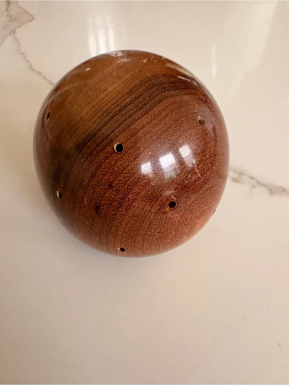 Vintage Wooden Decorative Sphere Toothpick holder